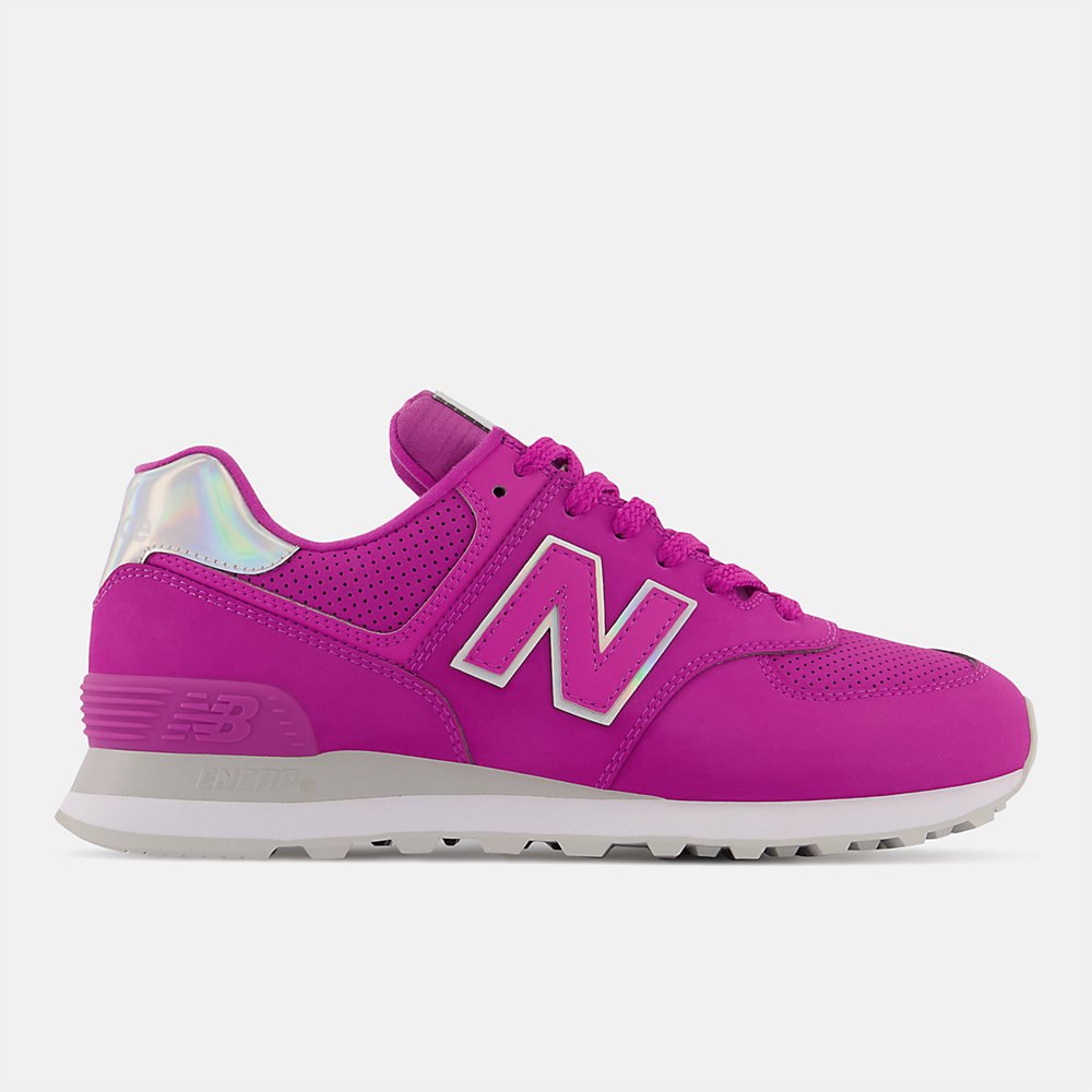 New Balance 574 Shoes Pink with Rain Cloud